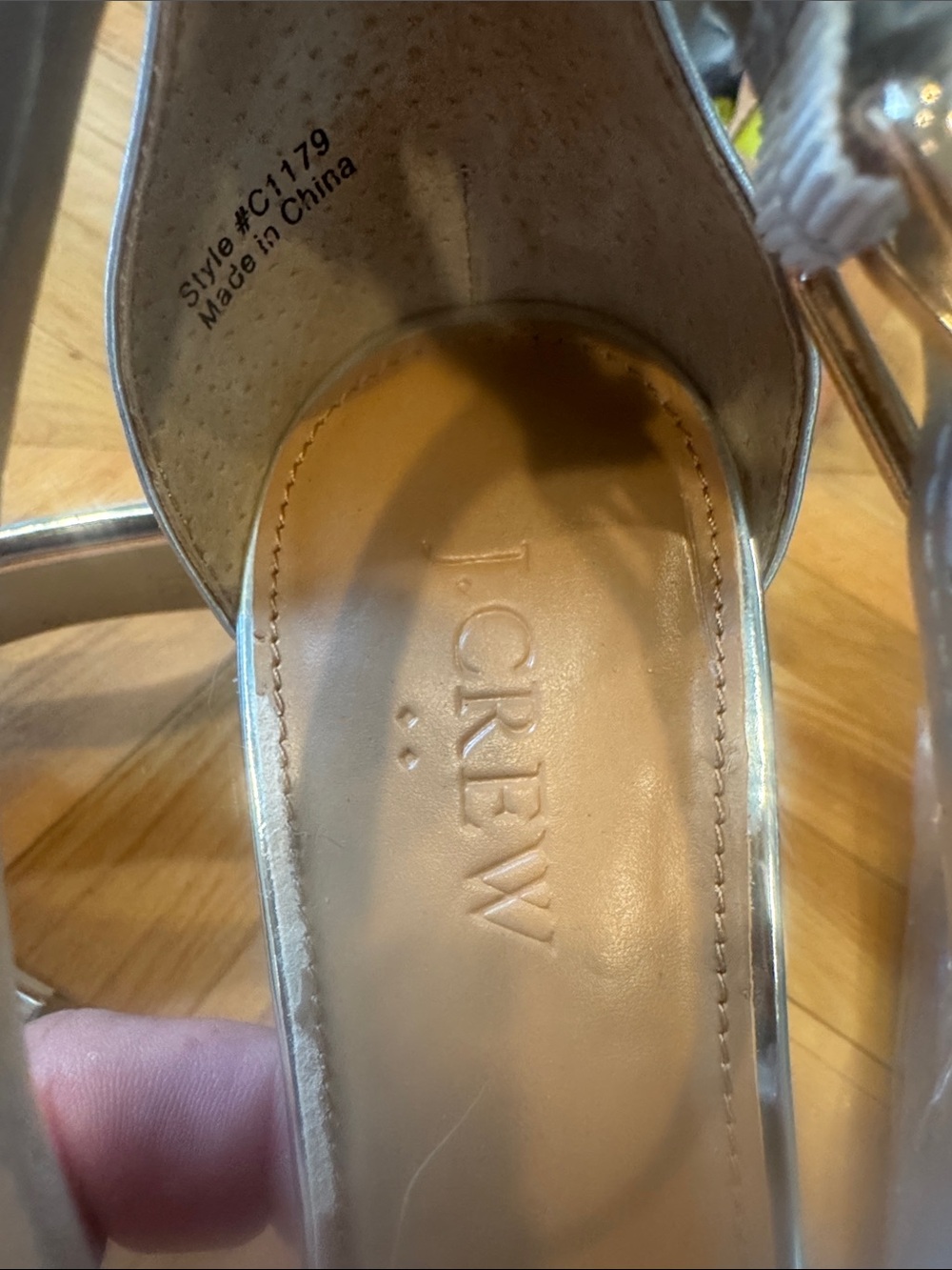 J. Crew Silver Metallic Slingback Heels